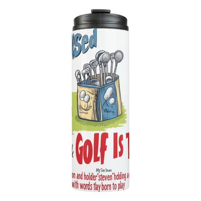 Garrafa Térmica Copo de Golfe Divertido (Frente)