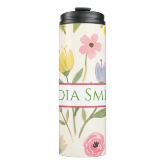 Garrafa Térmica Copo personalizado para bebida com flores