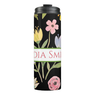 Garrafa Térmica Copo personalizado para bebida com flores