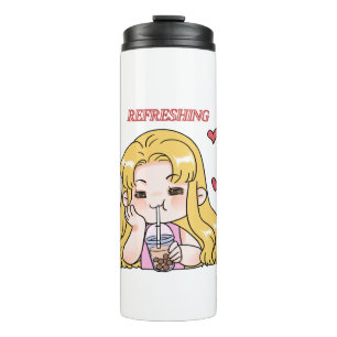 Garrafa Térmica Copo Refreshing Boba Girl Tumbler