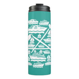 Garrafa Térmica Copo Térmico Barcos e Enxadas