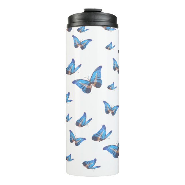 Garrafa Térmica Copo Térmico Borboleta Azul (Frente)