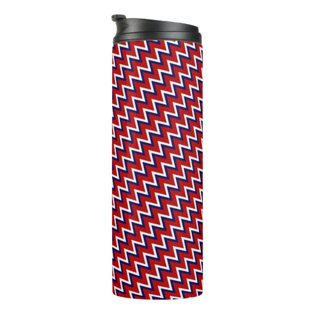 Garrafa Térmica Copo térmico com chevron patriótico (Rotação à direita)
