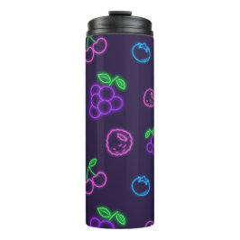 Garrafa Térmica Copo Térmico com Padrão de Frutas Neon