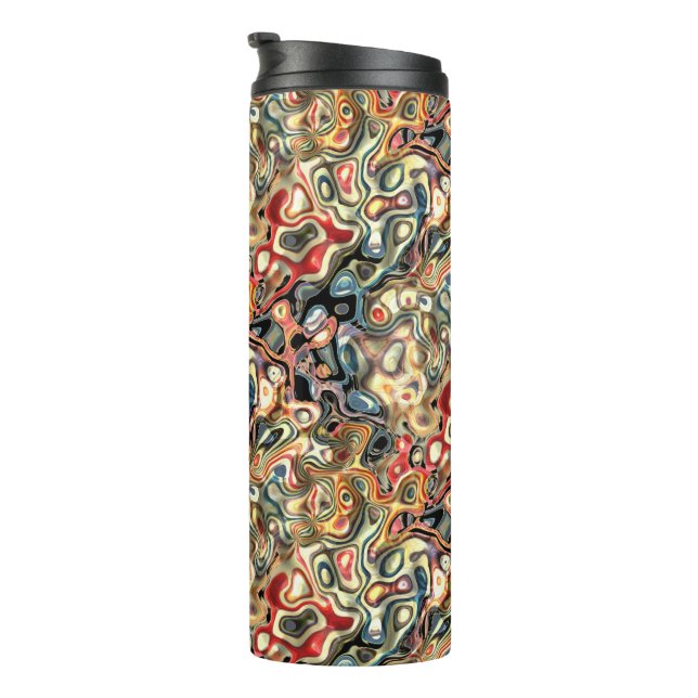 Garrafa Térmica Copo Térmico de Arte Abstrata (Rotação à direita)