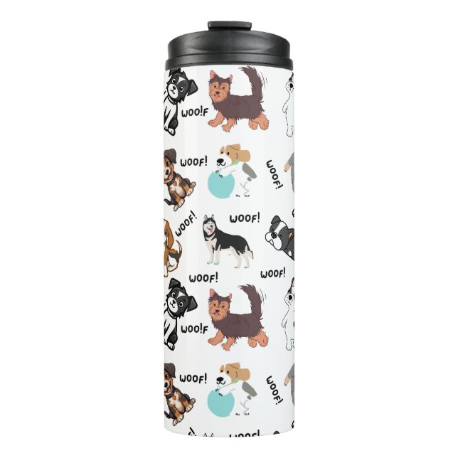 Garrafa Térmica Copo Térmico de Design Cachorro e Latido (Frente)