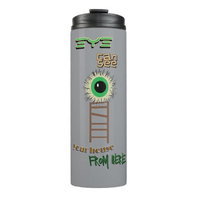 Garrafa Térmica Copo Térmico de Olho Verde Assustador (Frente)