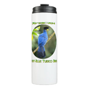 Garrafa Térmica Copo Térmico de Pássaro Turaco Azul Africano