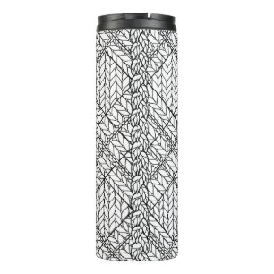 Garrafa Térmica Copo Térmico de Tricô Argila Branco