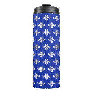 Garrafa Térmica Copo Térmico de Tricô Azul SCANDIA