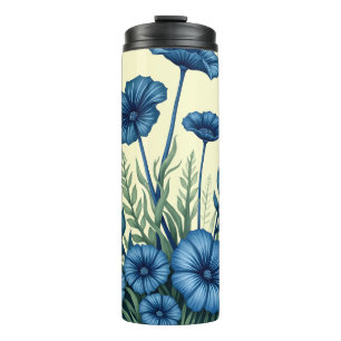 Garrafa Térmica Copo Térmico Floral Elegante para Amantes de Café