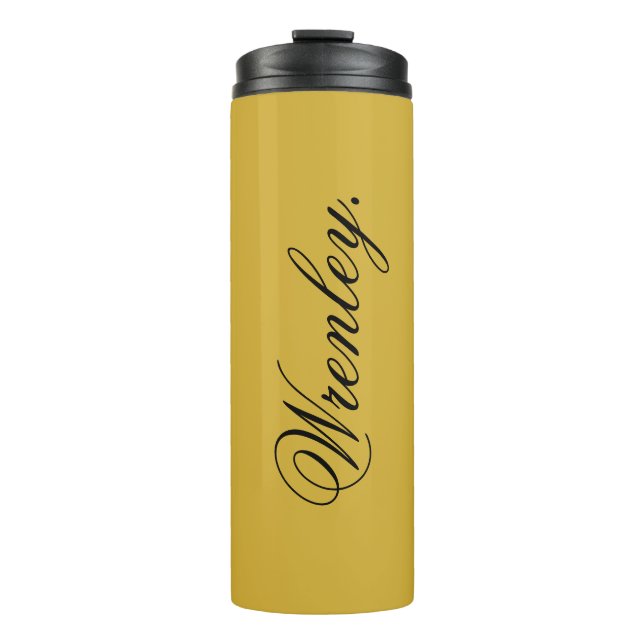 Garrafa Térmica Copo Térmico M Ouro com Nome Personalizado (Frente)