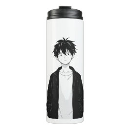 Garrafa Térmica Copo Térmico Menino Anime Minimalista