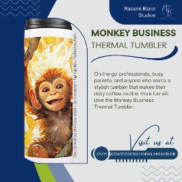 Garrafa Térmica Copo Térmico Monkey Business