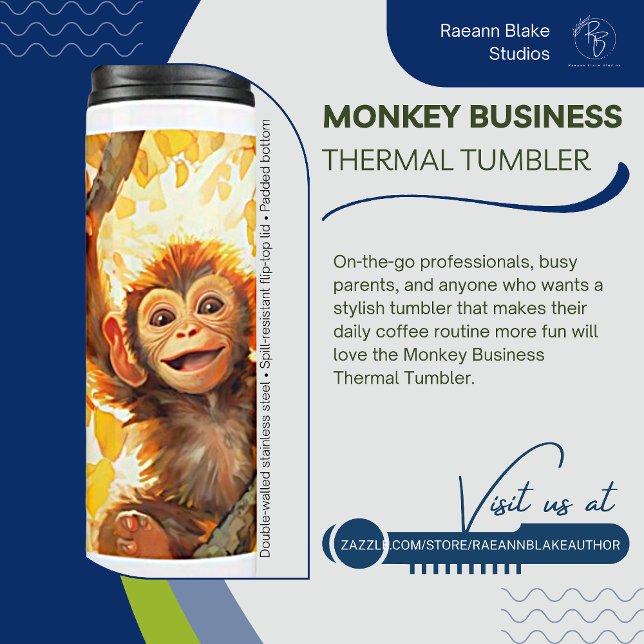 Garrafa Térmica Copo Térmico Monkey Business (Criador carregado)
