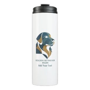 Garrafa Térmica Copo Térmico Personalizado Mãe Golden Retriever