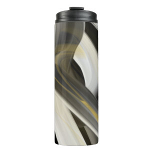 Garrafa Térmica Copo Térmico Tendência Arte Abstrata Preto Branco