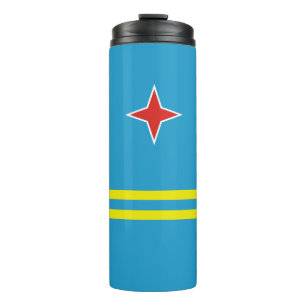 Garrafa Térmica Copo Térmico Totalmente com a Bandeira de Aruba