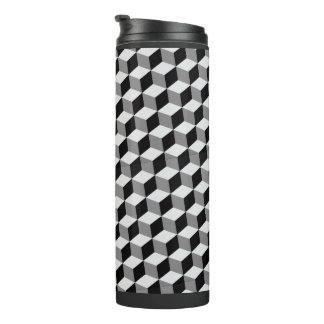 Garrafa Térmica Copo Tumbler com Padrão de Cubo