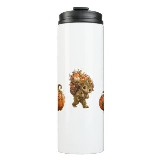 Garrafa Térmica Copo Tumbler de Abóbora Sprite da Floresta Fofa