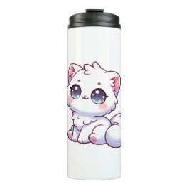 Garrafa Térmica Copo Tumbler de Gatinho Fofo Kawaii