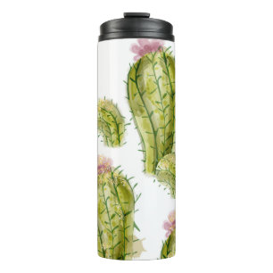 Garrafa Térmica Cor d'água do padrão Cactus