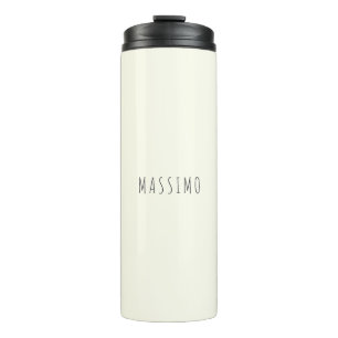 Garrafa Térmica Cor de Marfim Minimalista Simples Estética Moderna