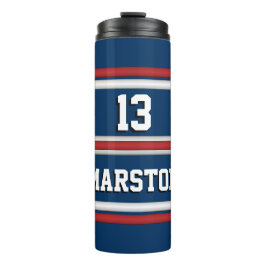 Garrafa Térmica Cor do grupo azul branco vermelho