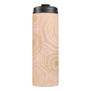 Garrafa Térmica Cor pastel elegante com pateta transparente de tei