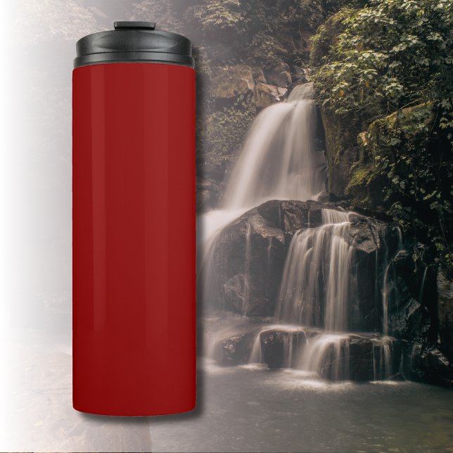 Garrafa Térmica Cor Sólida do Veludo Vermelho | Clássico | Elegant (Criador carregado)