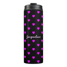 Corações Cor-de-Rosa Bonitos em PRETO