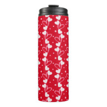Corações de Amor Doddles, Vermelho, Copo Térmico