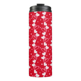 Garrafa Térmica Corações de Amor Doddles, Vermelho, Copo Térmico