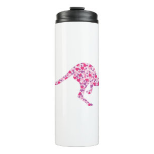 Garrafa Térmica Corações Rosa-Canguru