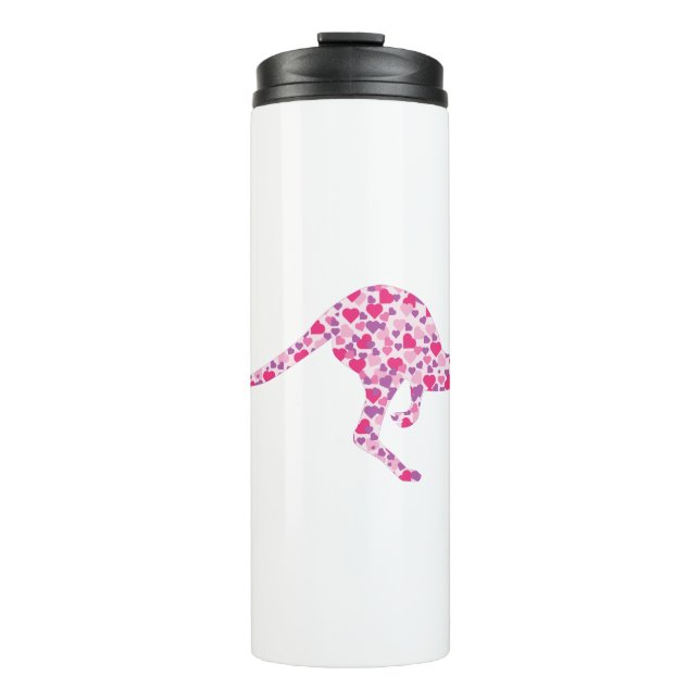 Garrafa Térmica Corações Rosa-Canguru (Frente)