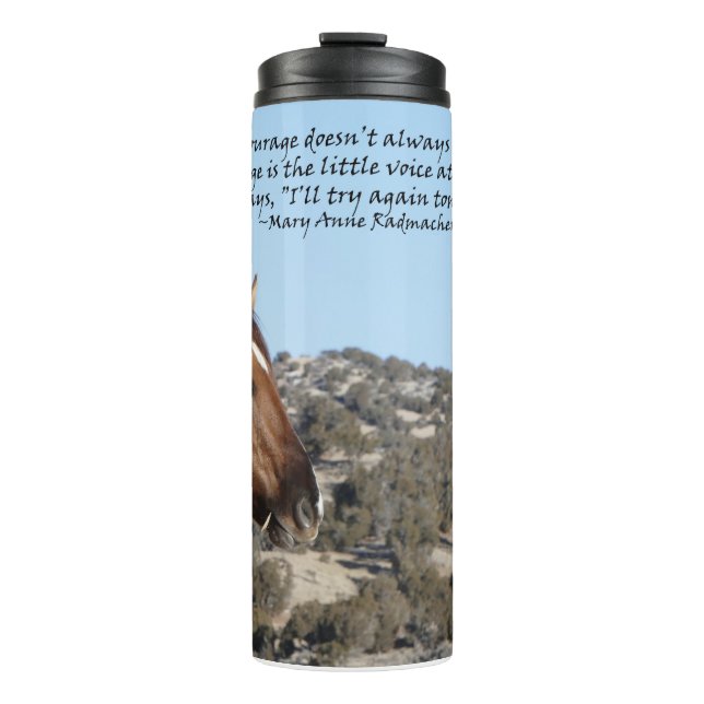 Garrafa Térmica Coragem nem sempre ruge (Frente)