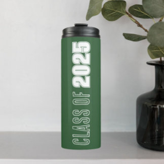 Garrafa Térmica Cores da Escola Verde e Branco Ano da Turma