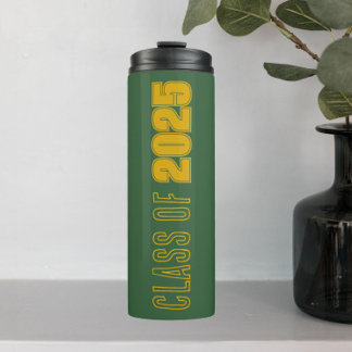 Garrafa Térmica Cores Escolares Verde e Dourado Ano de Turma