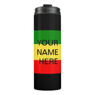 Garrafa Térmica CORES RASTA - Personalize seu