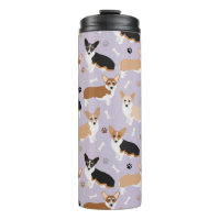Corgi Cachorros e Ossos Tumbler Térmico