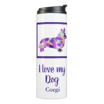 Corgi Welsh Cute Dog Silhouette PurplePY&B