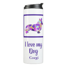 Garrafa Térmica Corgi Welsh Cute Dog Silhouette PurplePY&B