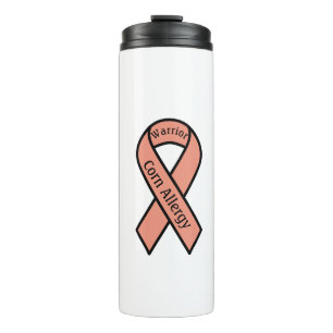 Garrafa Térmica Corn Allergy Warrior Ribbon