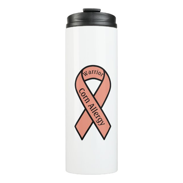 Garrafa Térmica Corn Allergy Warrior Ribbon (Frente)
