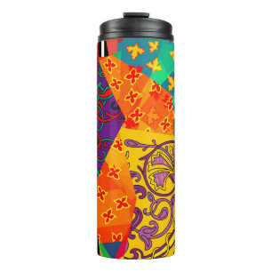 Garrafa Térmica Corpo Festivo Turco Indiano Mandala