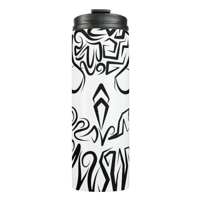 Garrafa Térmica Coruja Branca e Negra (Frente)