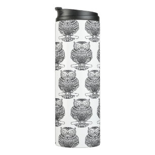 Garrafa Térmica Coruja (branca) - Thermal Tumbler