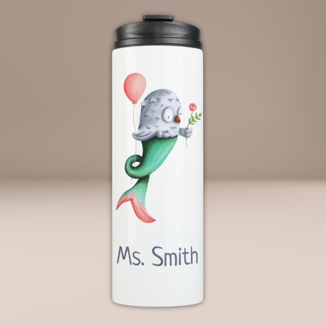 Garrafa Térmica Coruja Fora MerMaid (Criador carregado)