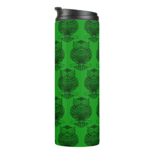 Garrafa Térmica Coruja (verde escuro) - Copo Térmico