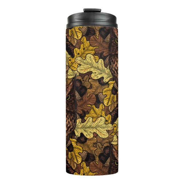 Garrafa Térmica Corujas de outono (Frente)